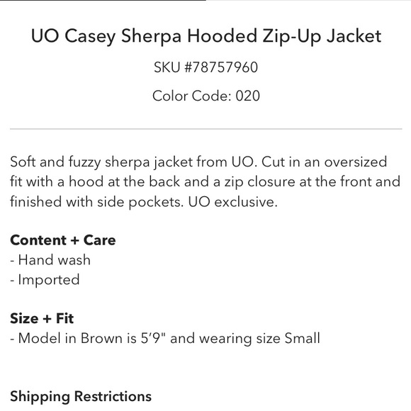 UO Casey sherpa hooded zip up oversized jacket - Picture 6 of 6